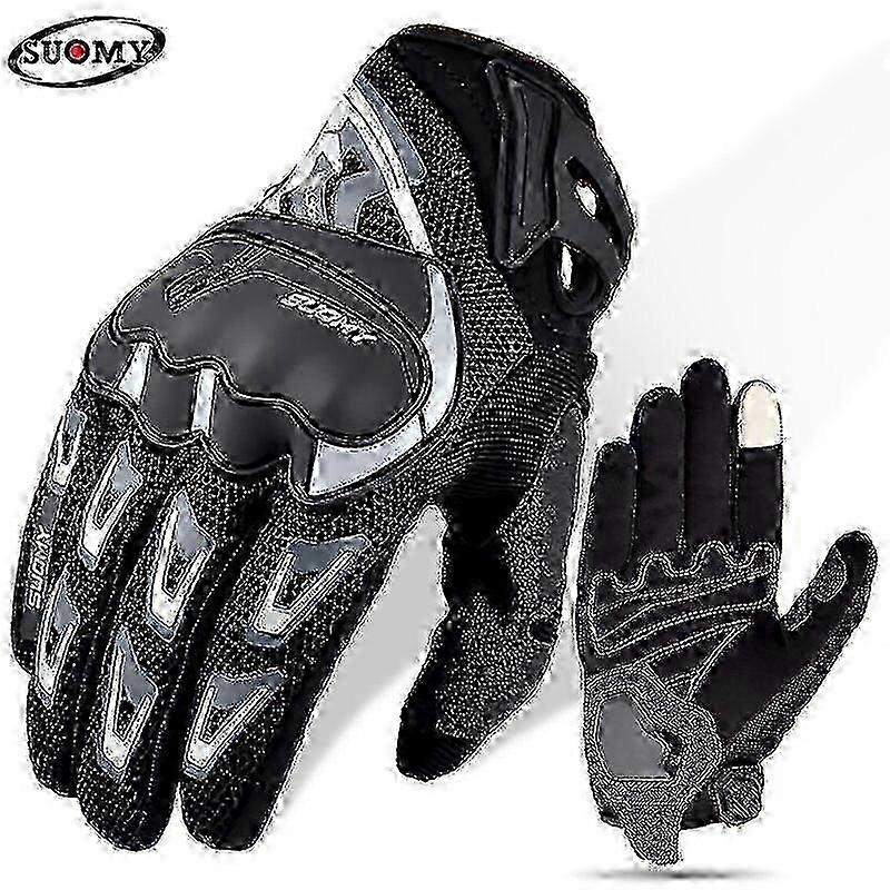 Racing Mesh Gloves Touch Screen Shock Absorbing