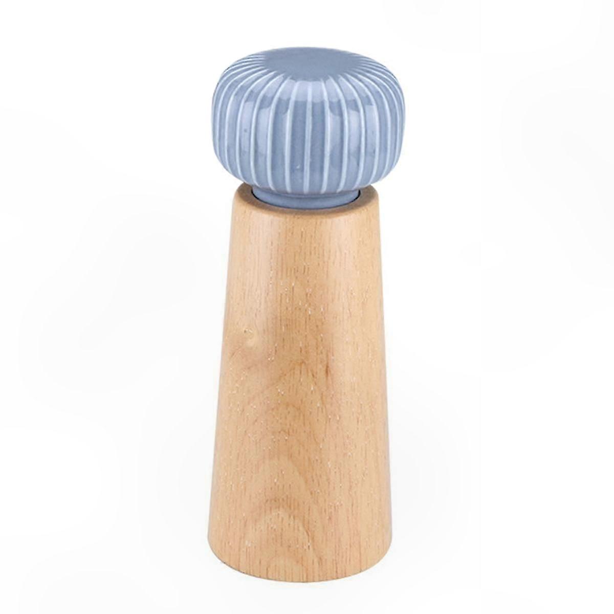Wooden Salt and Pepper Grinder Set with Adjustable Ceramic Core for Kitchen Use