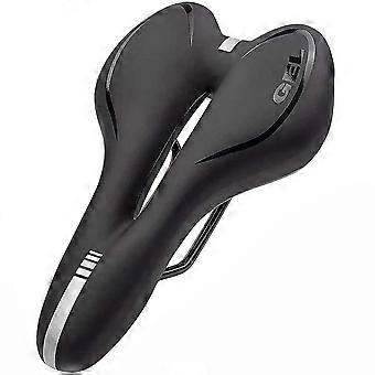 Sella da bici imbottita in pelle PU e spugna, per MTB, mountain bike e ciclismo su strada, comoda, morbida, antiurto, con cuscino in memory foam, adatta a uomini e donne.