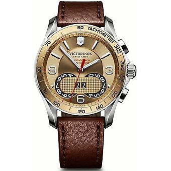 Victorinox chrono classic reloj para Hombre Analógico de Cuarzo con brazalete de Piel de vaca V241617