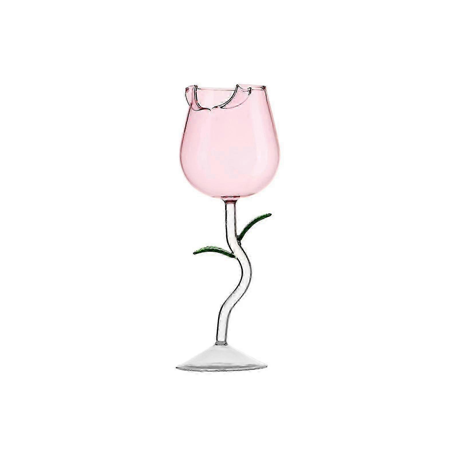Transparent Rose Wine Glass