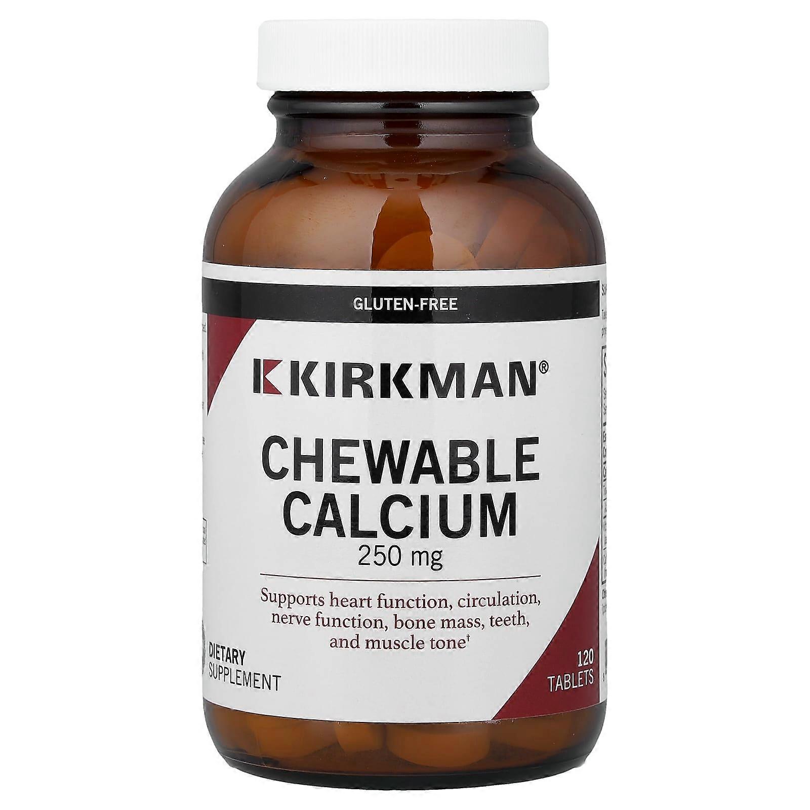 Kirkman Labs, Calcium Chewable, 250 mg, 120 Tablets