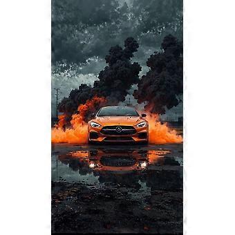 Puzzle mit dem Motiv eines orangefarbenen Mercedes-AMG GT Supersportwagens, Artikelnummer TU469.