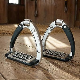 Horse Stirrup with Anti-Slip Footplate Textured Safety Stirrup Curved