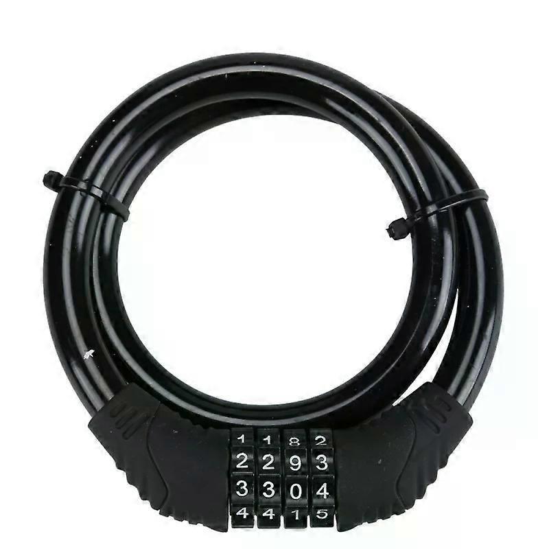 Bicycle lock with steel cable, chain, 4-digit security code, bicycle accessories.