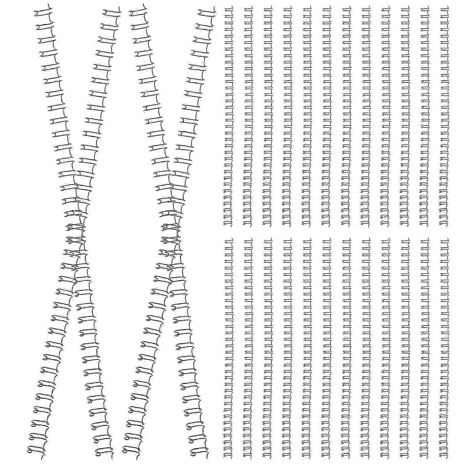 100Pcs Double Loop Wire Binder Rings Loose Leaf Notebook Spiral Binding Coils