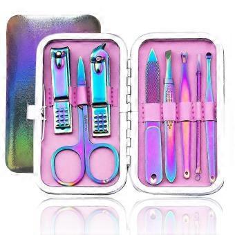 Manicure Set Nail Clippers Set Pedicure 18 Pieces Stainless Steel Manicure Kit Professional Grooming Care Tools Nose Hair Scissors Nail File-bj