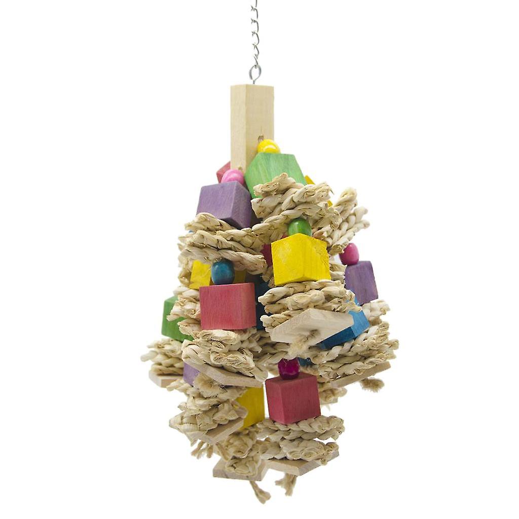 Uccelli Pappagallo Ara Masticare giocattoli Blocchi di legno Giocattoli per piccoli uccelli di medie dimensioni