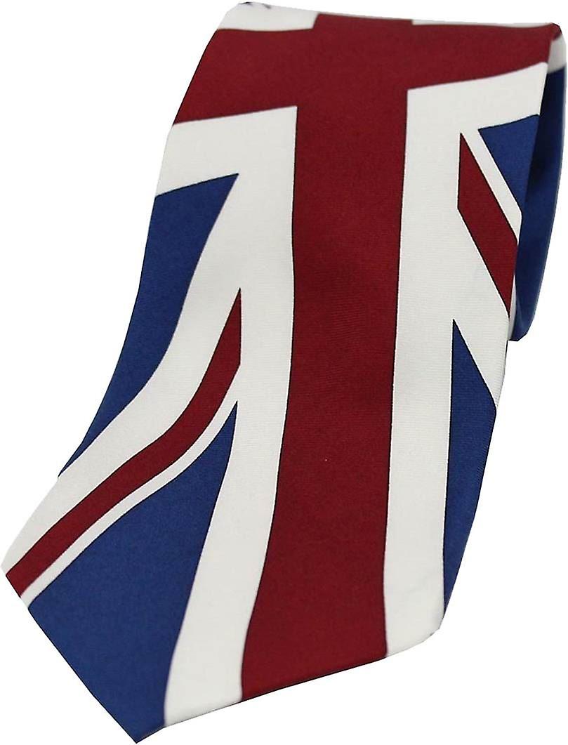 David Van Hagen Union Jack Silk Tie - Blue/Red/White