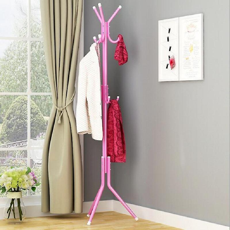 Simple Metal Coat Rack Assembled Living Room Floor Hat Clothing Display Stand Home Furniture Multi Hooks Hanging Clothes