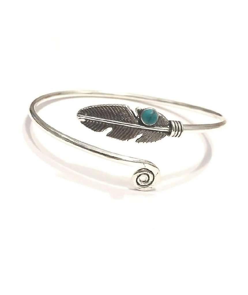 Curl Up Feather Bangle Bracelet 47428