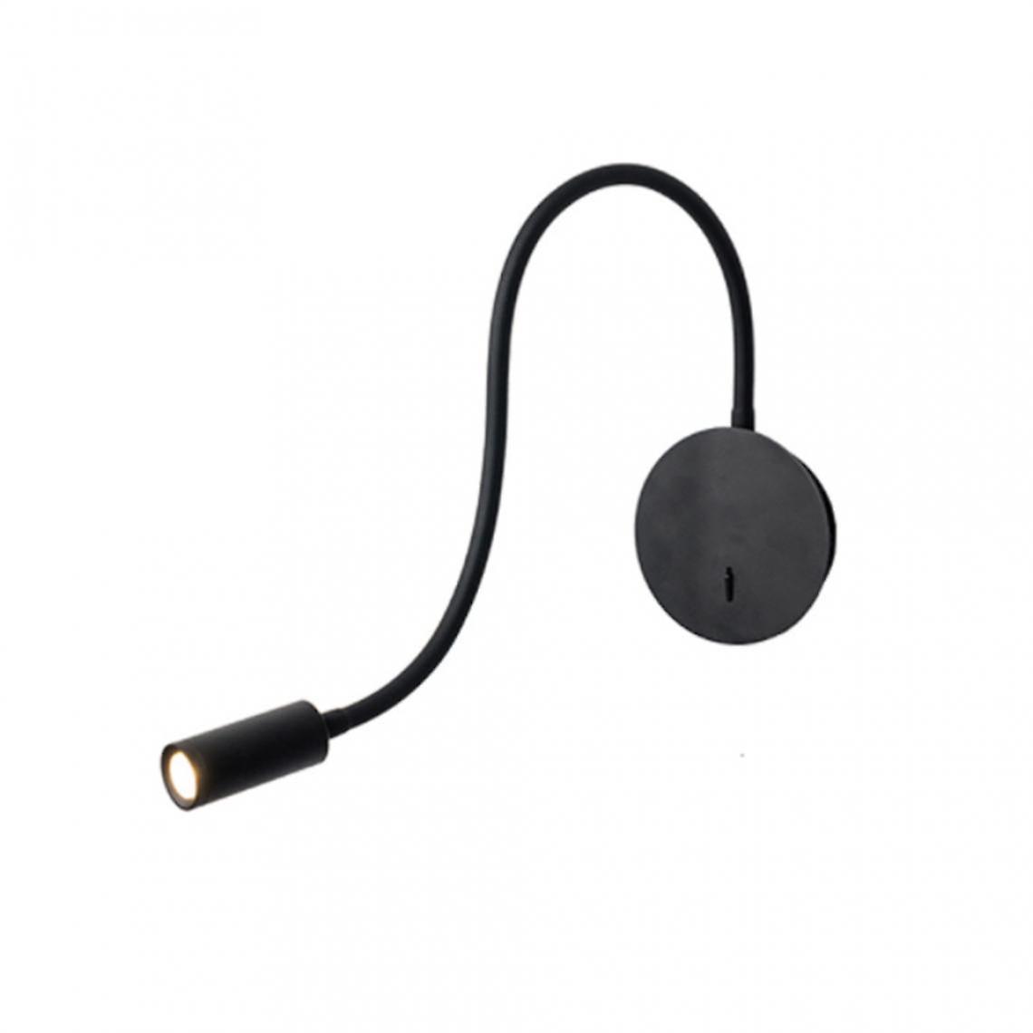 3w Wall Lamp Reading Lamp Creative Simple Retractable Wall Lamp (black, Without Plug)