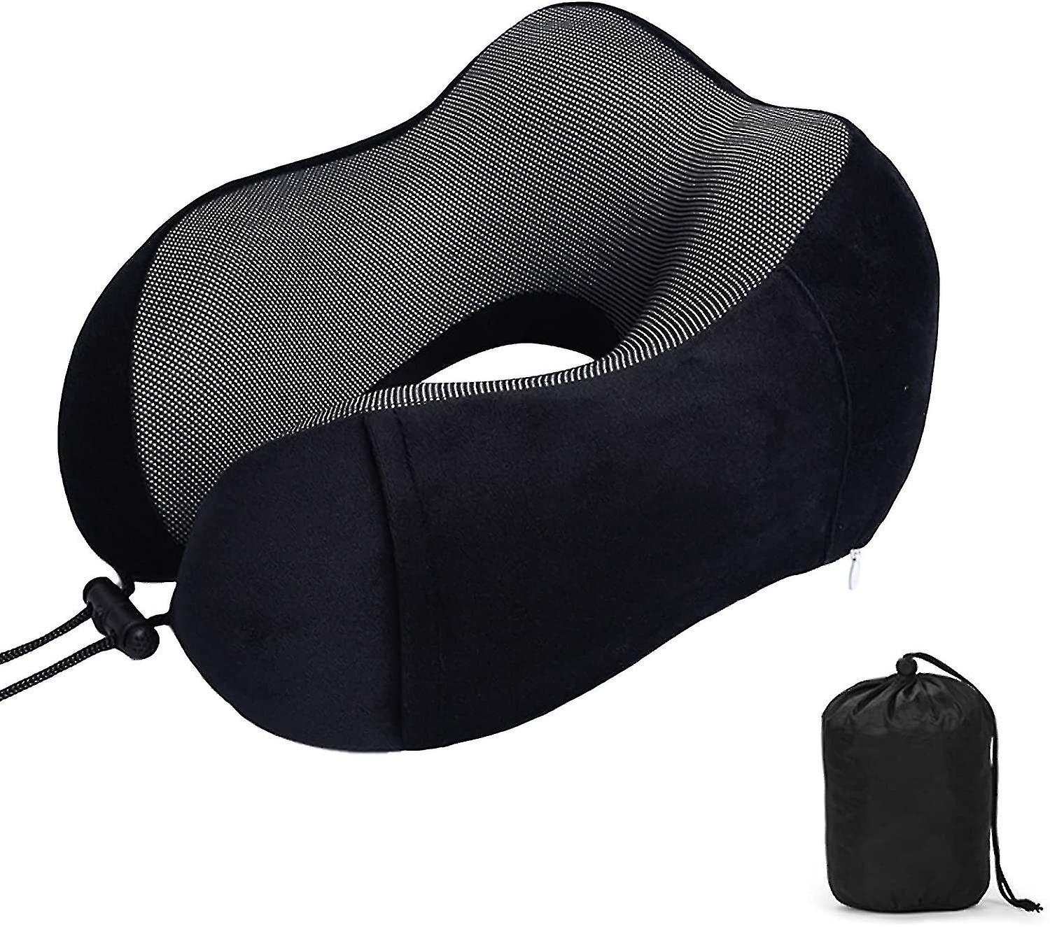 Travel Pillow Memory Foam Neck Pillow For Travelling Or Flight Ergonomically Designed Neck Support P