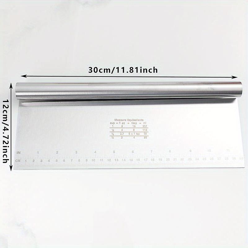 1pc Thickened Multifunctional Stainless Steel With Scale Flour Cutter Pizza Cutter Rolled Edge Noodle Cutter Baking Tools