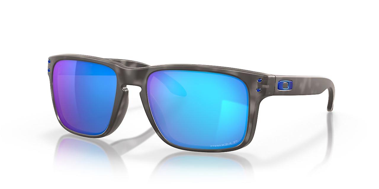 Oakley Holbrook Sunglasses Sapphire Polarized Lenses Matte Black Tortoise Frame