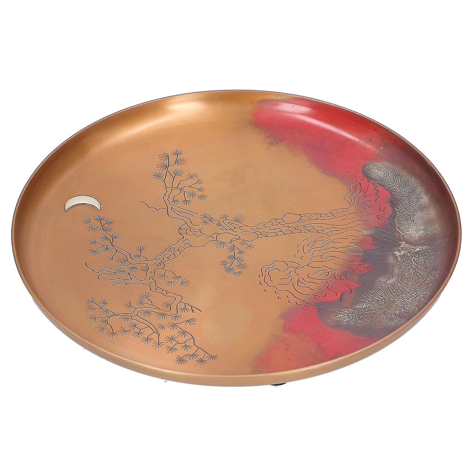 Tea Tray, HandMade, Round, Tea Cup, Holder, Plate