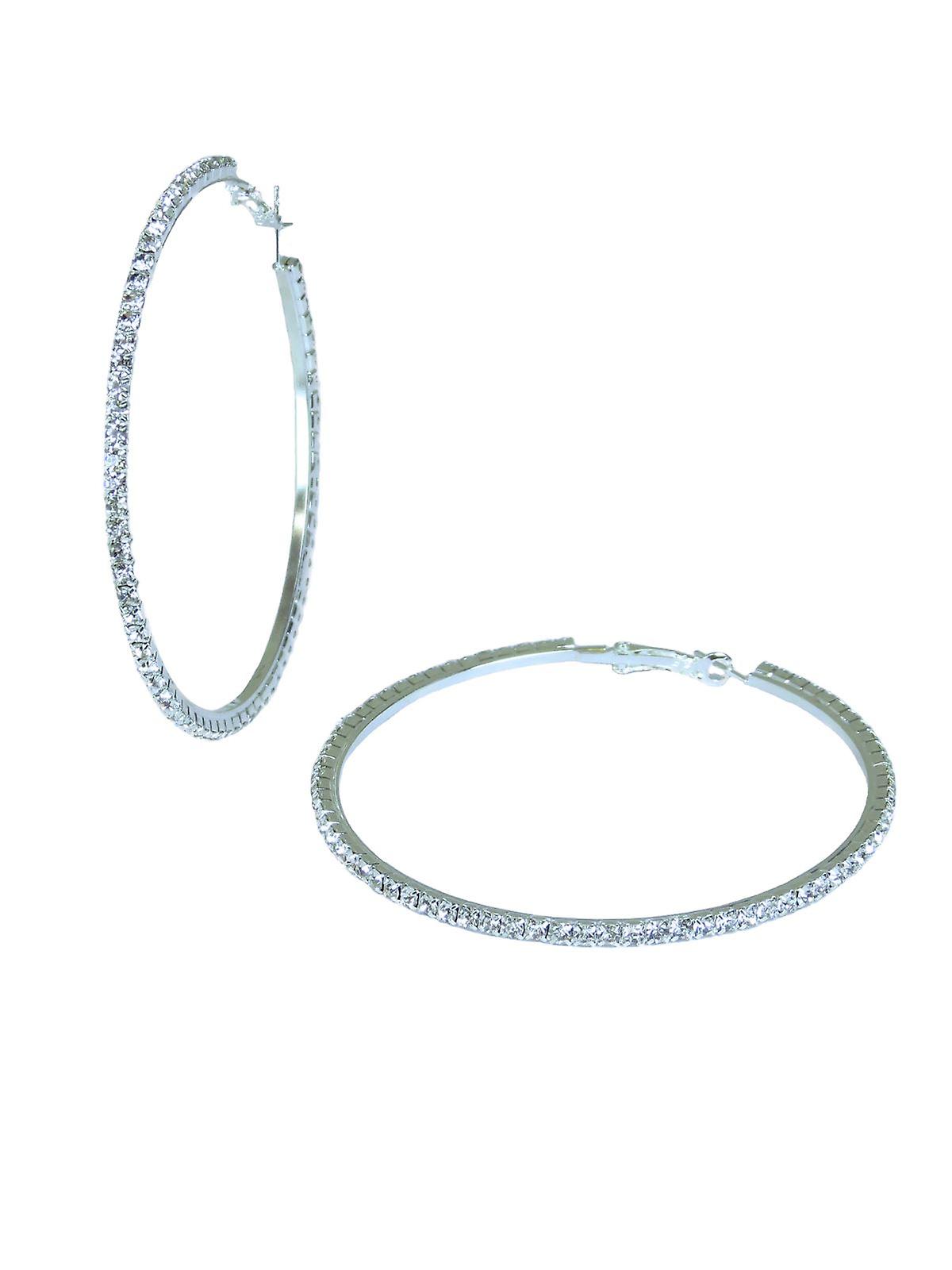 Große klare Diamante 6 oder 7cm Creolen