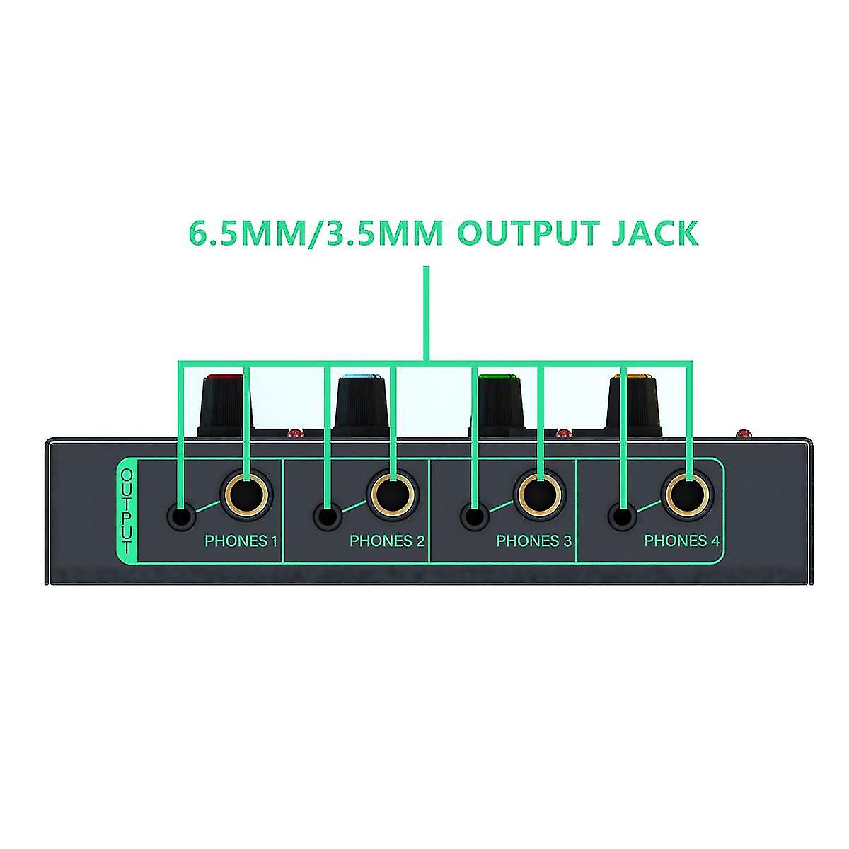 6 kanäle Stereo Kopfhörer Verstärker Mini Tragbare Kopfhörer Splitter Low-noise Audio Mixer Für Rec