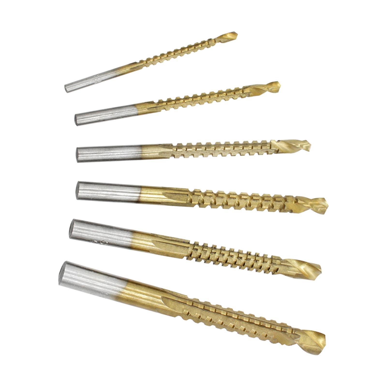 6x Twist Drill Twisted Design Drill Bit Set for Home Improvement wood
