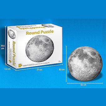 1000 Pieces Paper Puzzle for Kids Adults Round-Shaped Puzzle Jigsaw Adults Decompression Toys