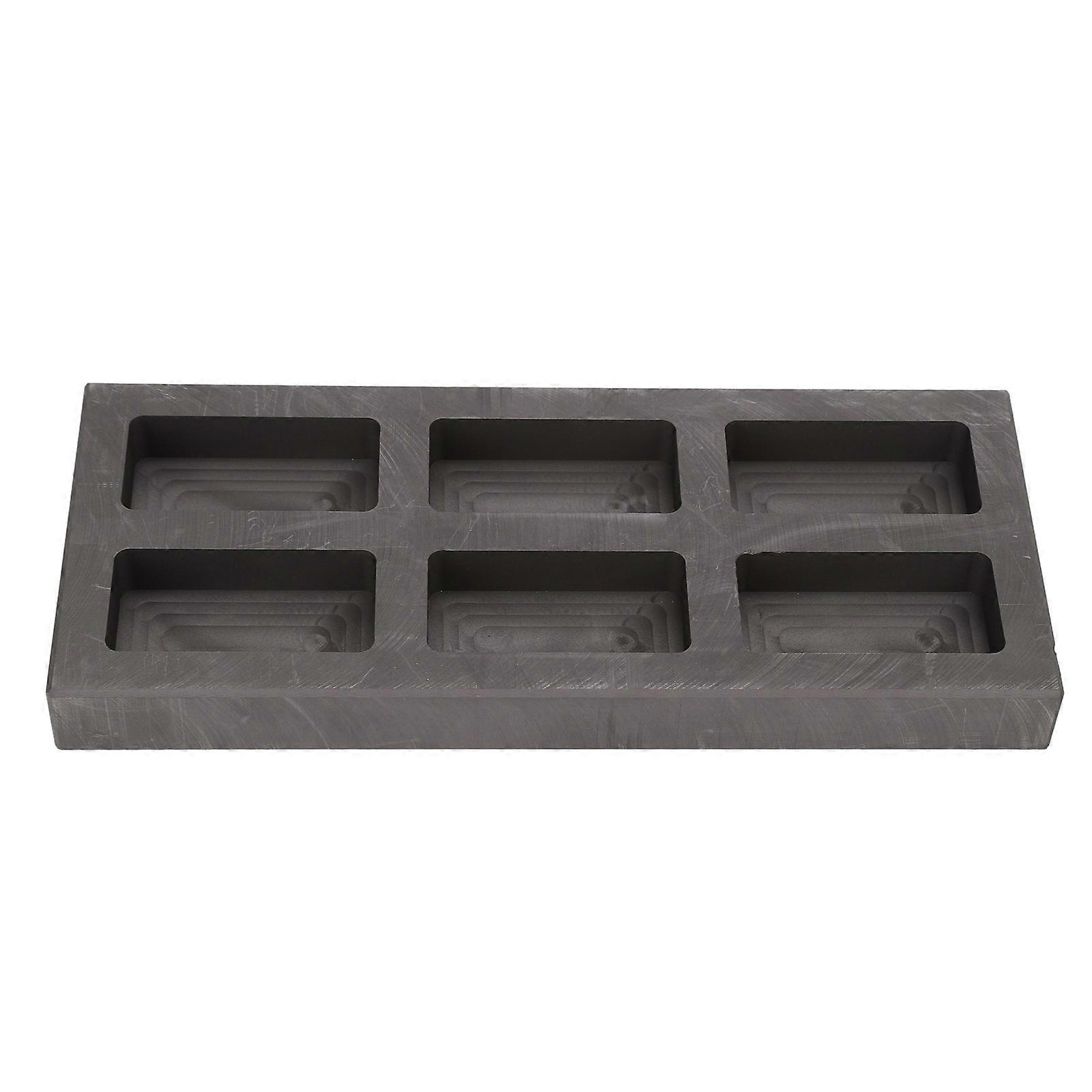 Graphite Ingot Mold Wear Resistant Silver Gold High Temperature Resistance 6 Holes Graphite Mold