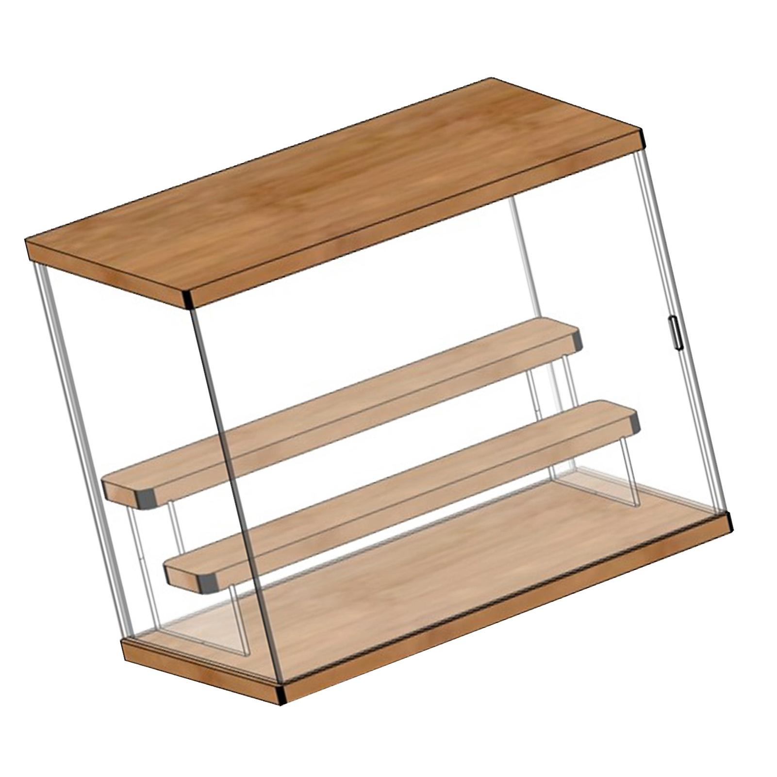 Collectibles Figures Blind Box Storage Display Acrylic Blind Box Showcase Dustproof Toy Doll Organizer Display Case with Door 3 Tiered Staircase M 32