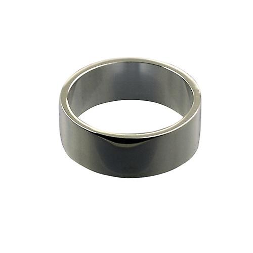 Platinum 8mm plain flat Wedding Ring Size Z