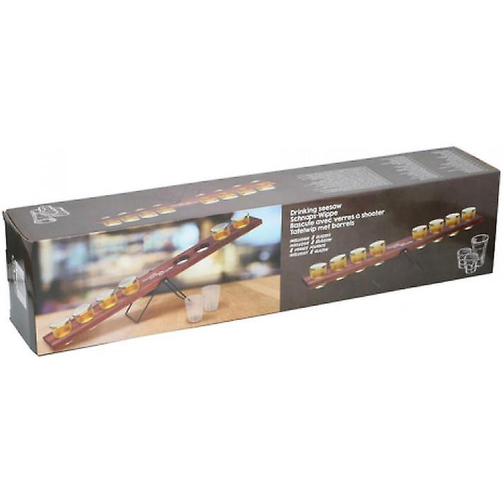 Drinking Game Table Seesaw With 8 Shot Glasses