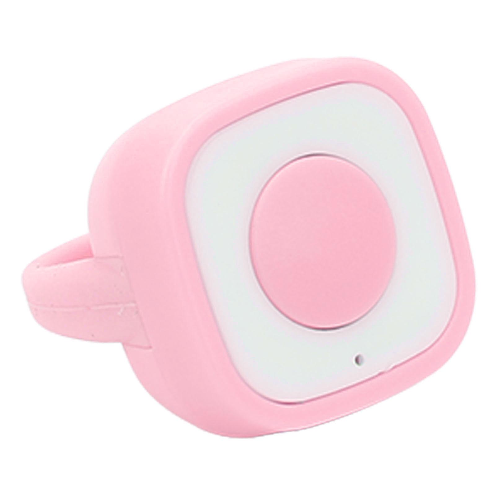 Ring Remote Control Rechargeable Fingertip Bluetooth Button Clicker for Camera Shutter Selfie Button Pink 