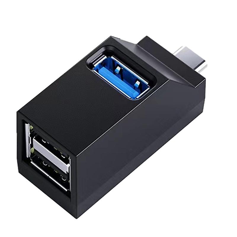 TypeC USB3.0 HUB Extender Mini Splitter 3 Ports High Speed Disk Card Reader