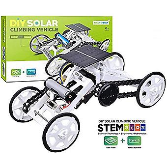 SUJI Kids DIY Car Toys Stem 4wd Motor Climbing Vehicles Electric Solar Science DIY Car Toys 4wd Mechanical Construction Truck Toy Kit Suitable for 6-1