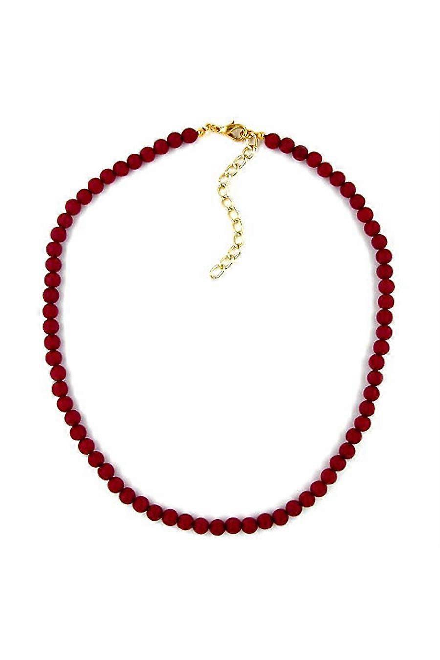 Necklace Beads Bordeaux/ Dull - Gl01396