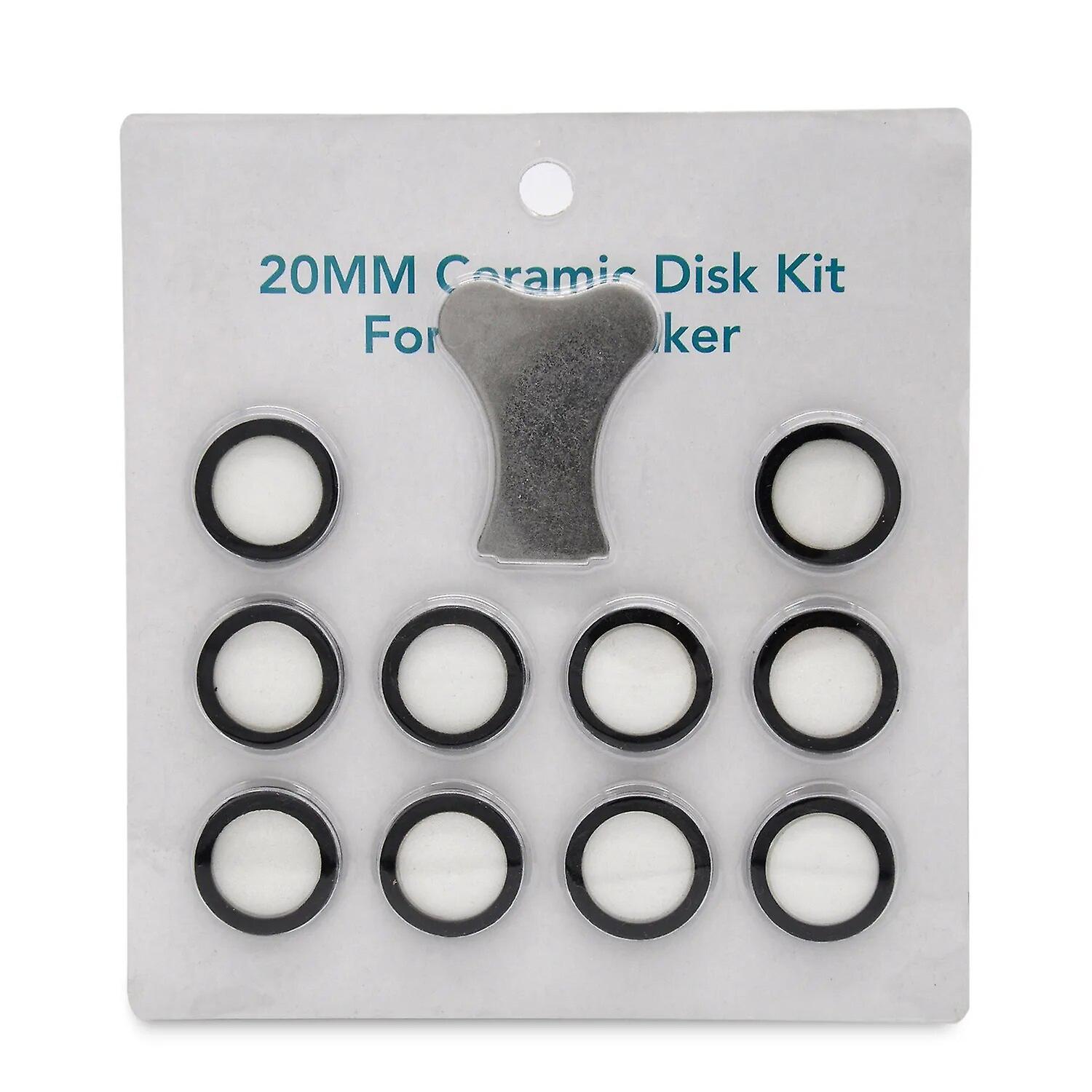 11pcs Mist Maker Maintenance Kit, Ceramic Ceramic Discs Replacement Key Parts Kits for Mist Machine~26904