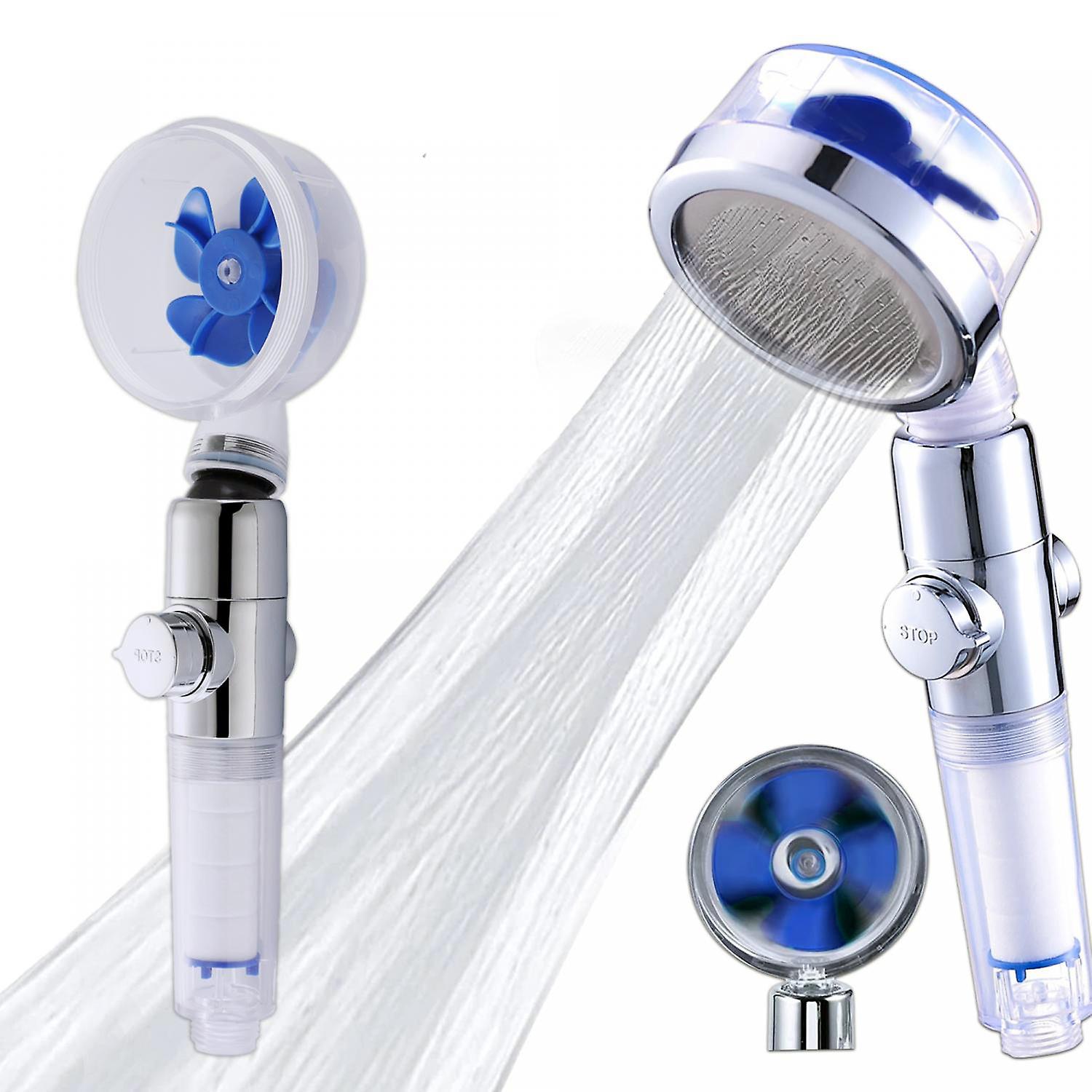 Herzberg Turbo Shower Head - Matte Blue