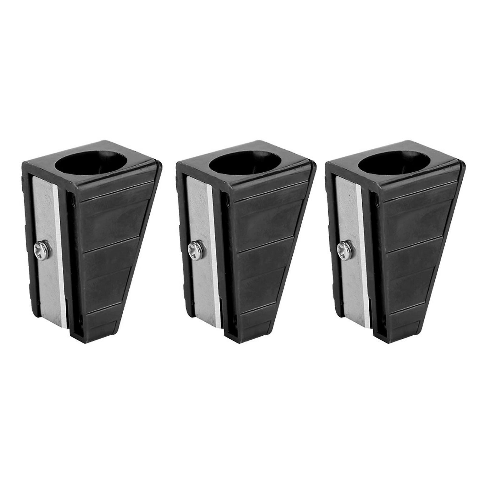 ZPSHYD Billiard Cue Tip Trimmer, 3pcs Portable Mini Billiard Stick Tip Trimmer Billiard Pool Snooker Correct Tool Accessory (Black)