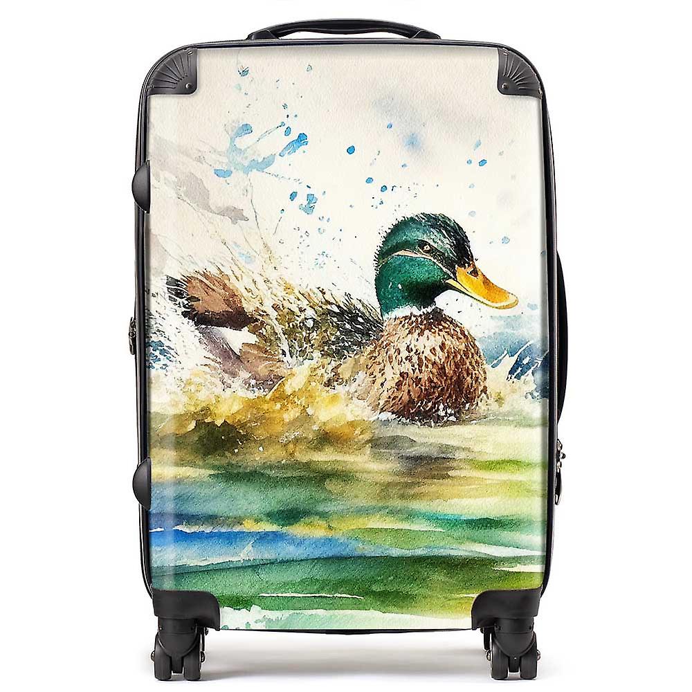 Splashing Mallard Watercolour Suitcase