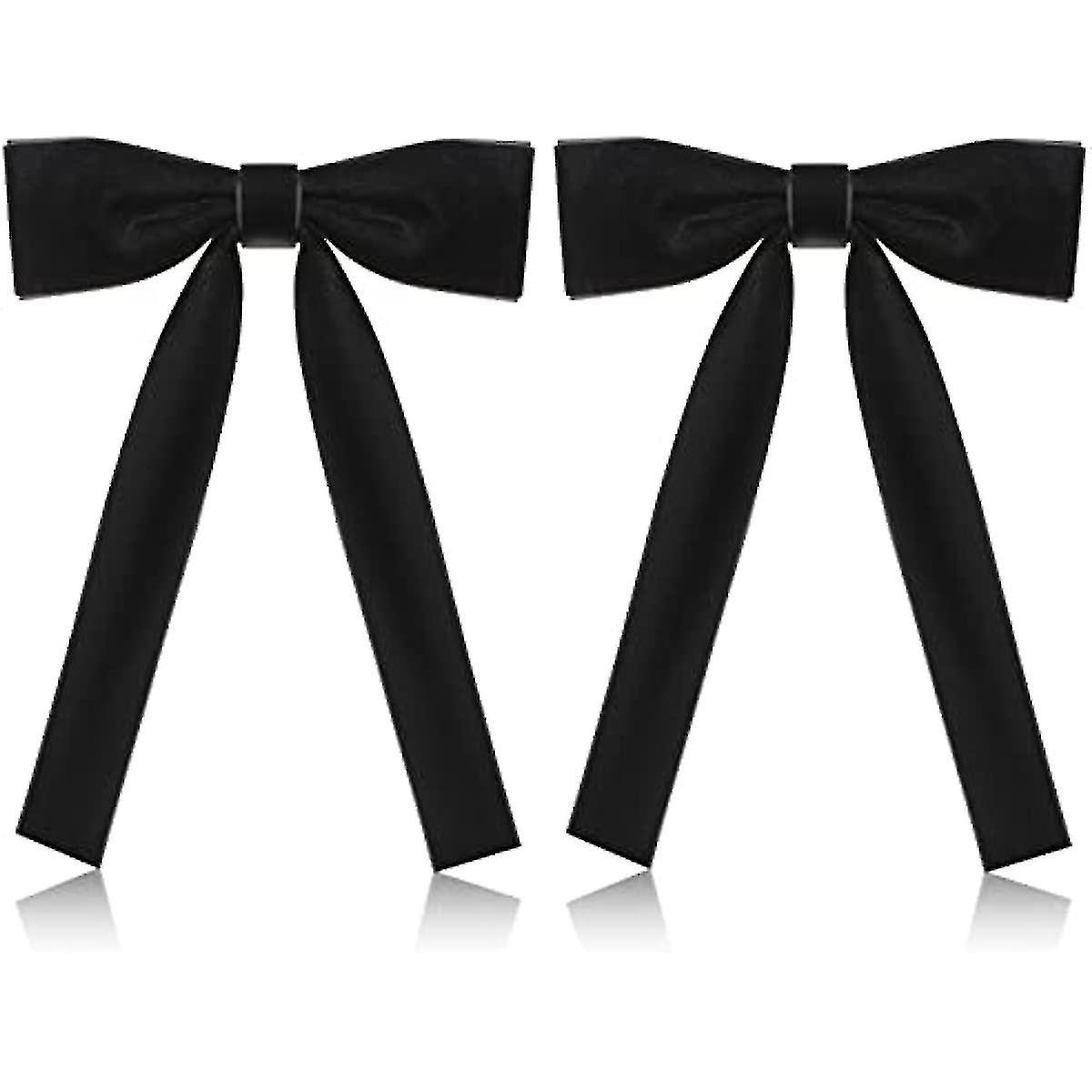 2er Pack Western Krawatten für Männer Kentucky String Krawatte Clip auf Fliege Colonel Sanders Schwarz Cowboy Fliege Party Schwarz One Size