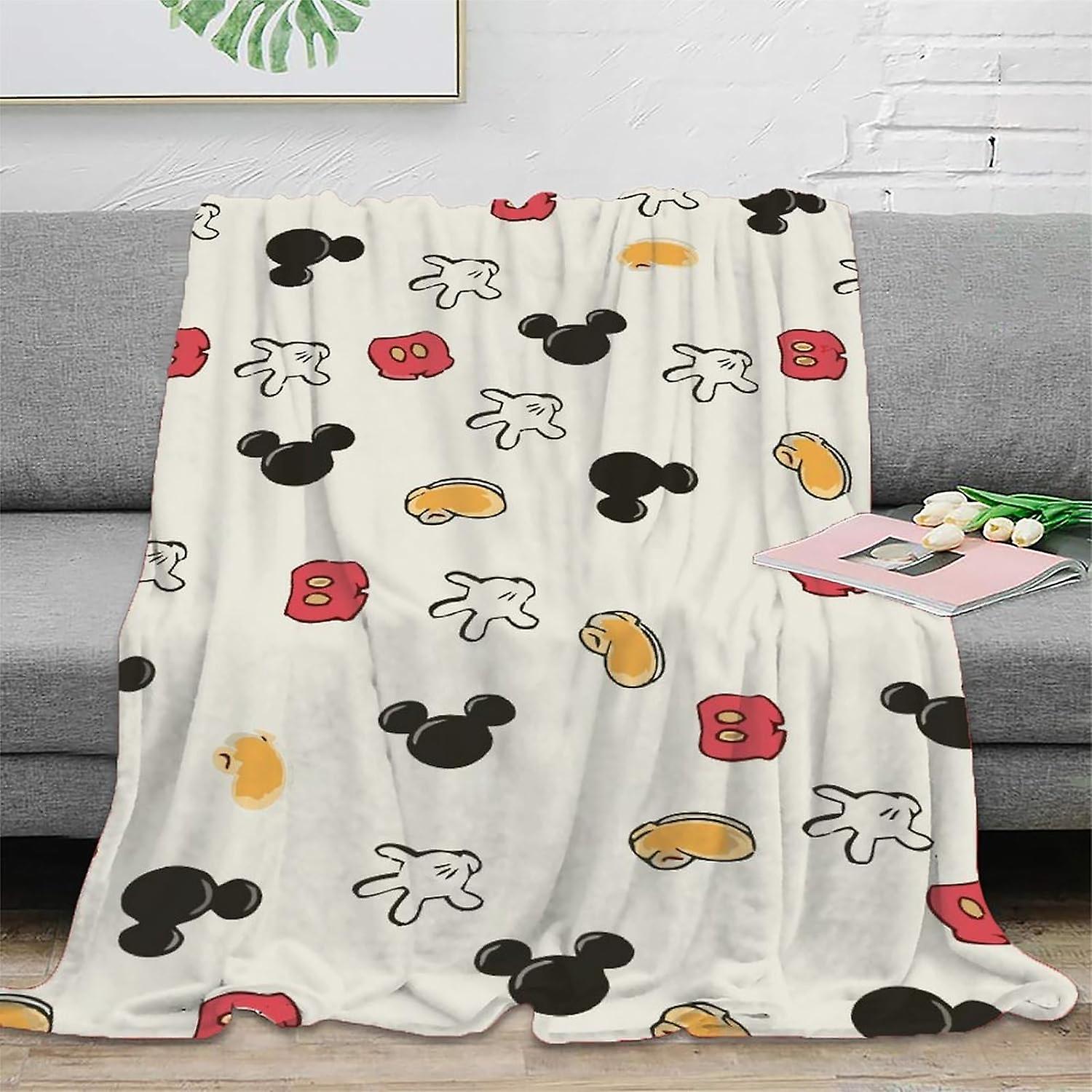 SHAARI Flannel Fleece Bed Blankets,Soft Warm Microfiber Blanket,3D Mickey Mouse Fuzzy Plush Blanket Autumn & Winter Warm Plush Blankets for Bed