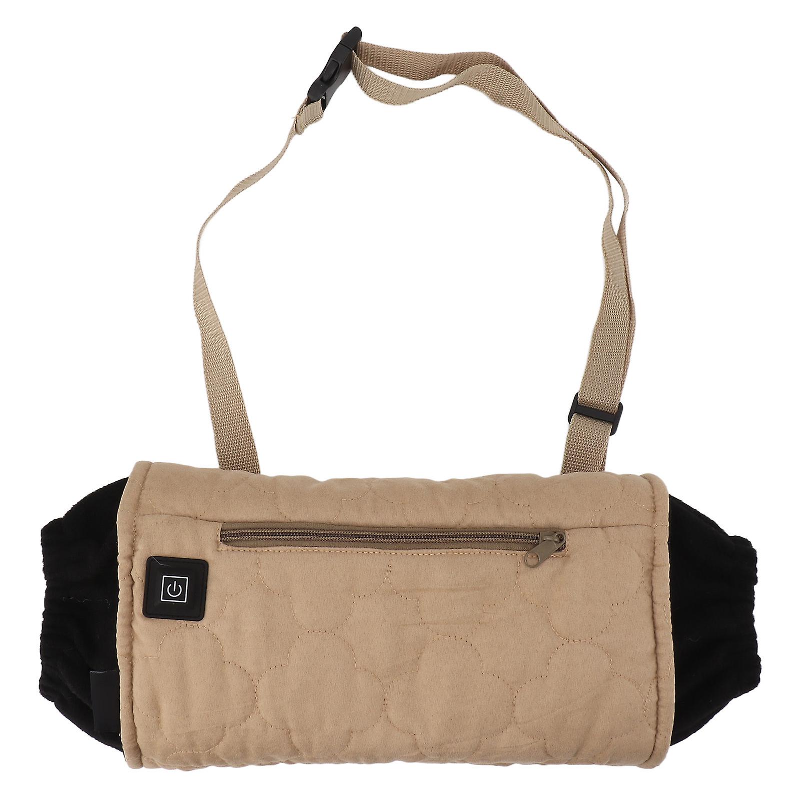 Portable Handwarmers Pouch with USB Interface Adjustable Temperature Waterproof Electric Handwarmers Pouch for Fishing Snowboarding Khaki