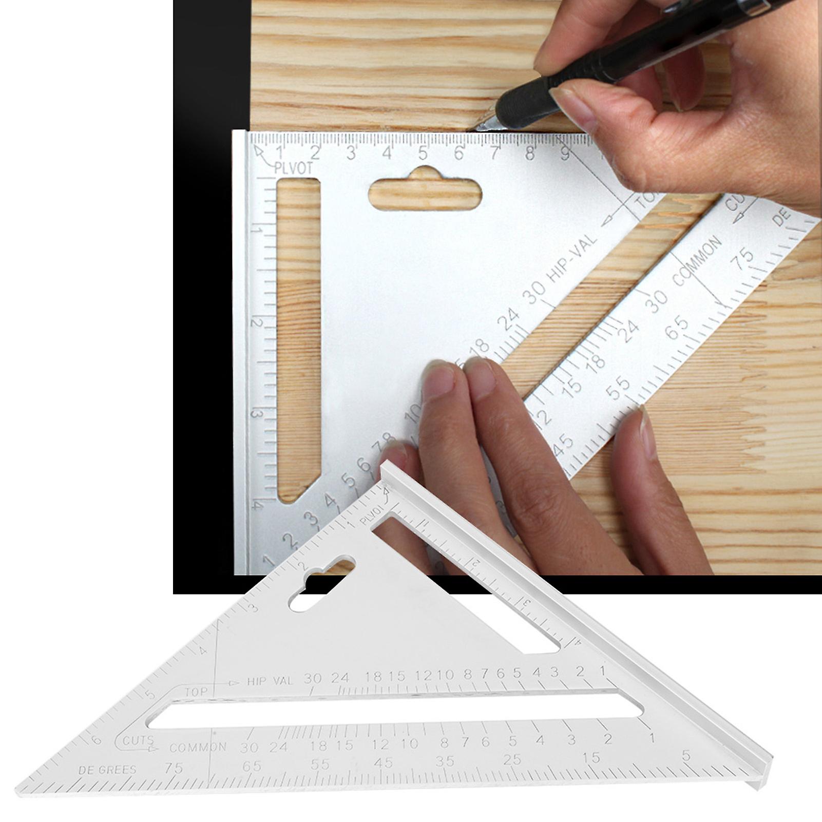 Aluminum Alloy Carpenter Triangle Ruler Protractor Square Tool