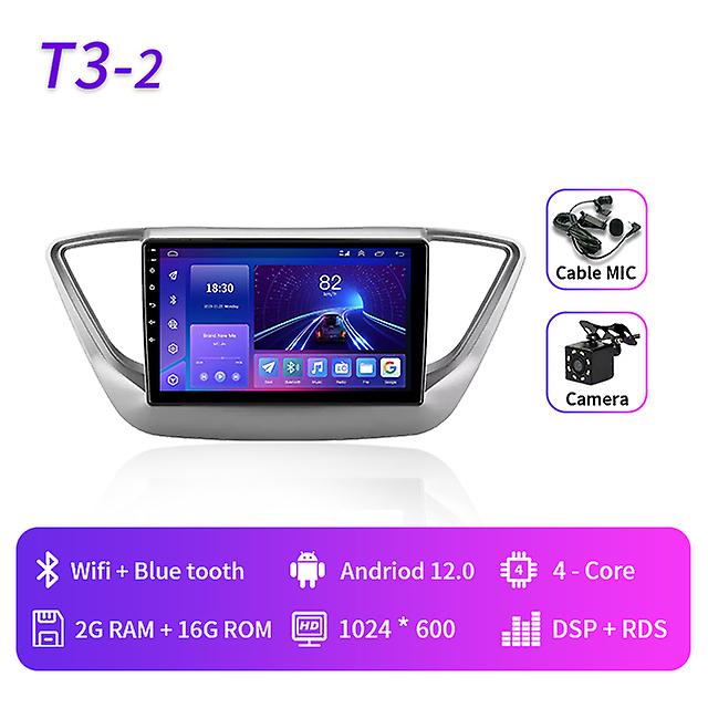 For Hyundai Solaris 2 2017-2018 Car Radio Multimedia Video Player Navigation Stereo Gps Android12 No 2din Dvd Carplay Autoradio