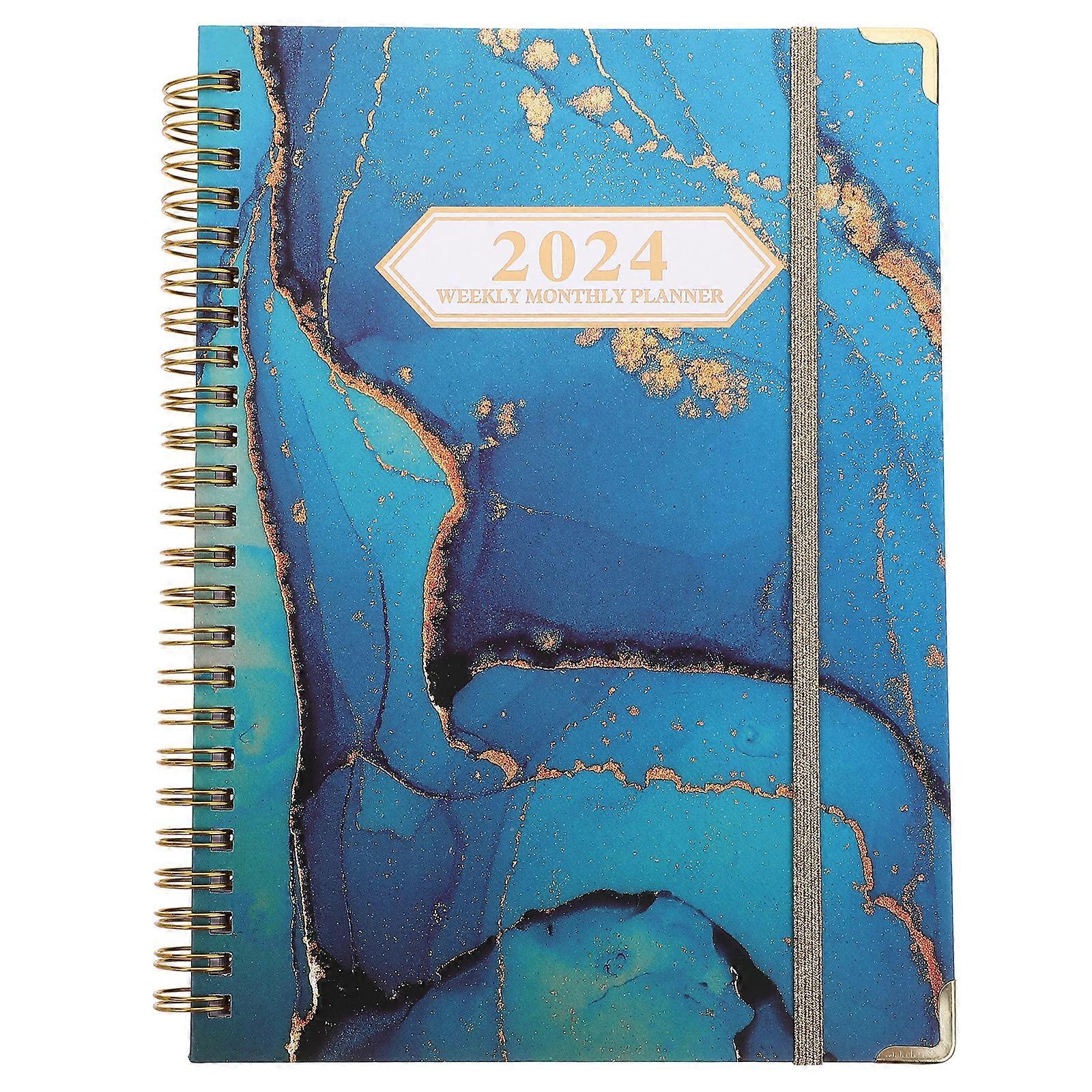 Planificator lunar Notebook Planner Notepad Portable Planner engleză spirală Notepad de planificare Notepad