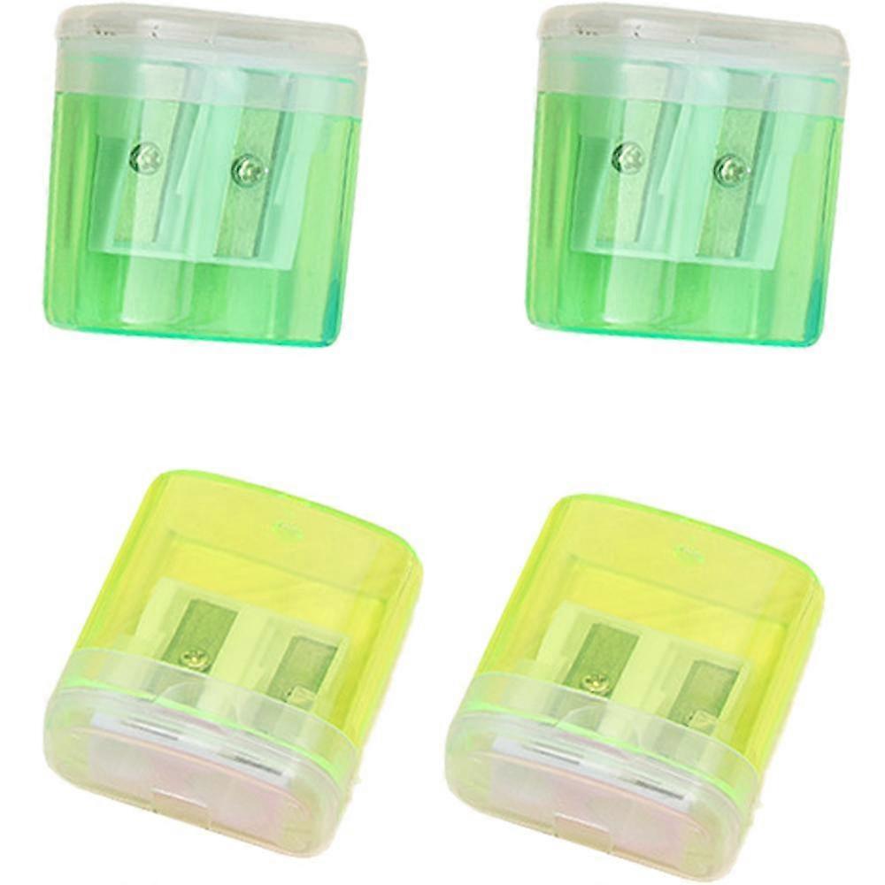 4 PCS Small Pencil Sharpener, Pencil Sharpener for Kids, Colored Pencil Sharpener