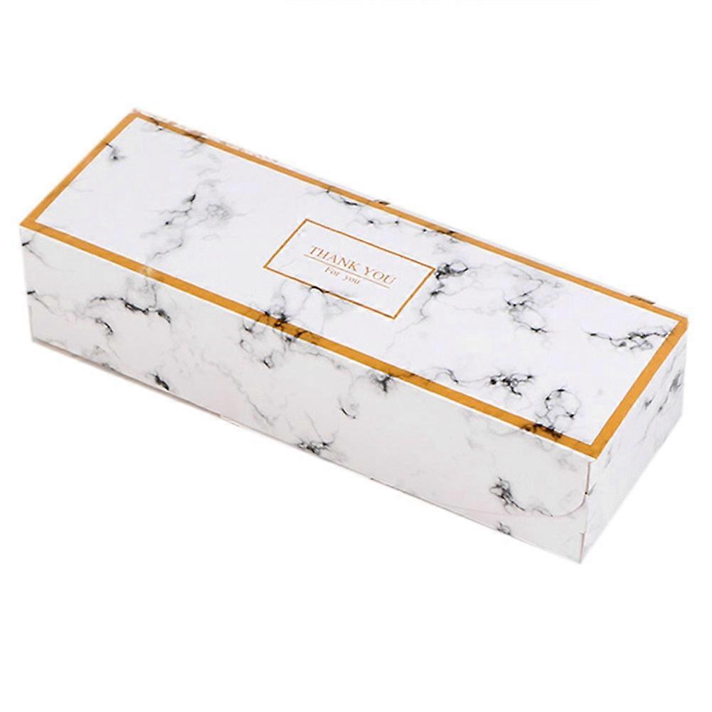 50 Pcs Rectangular Egg Yolk Crisp Packaging Box, Baking Cake Chocolate Packaging Box, Supplies(Marble)