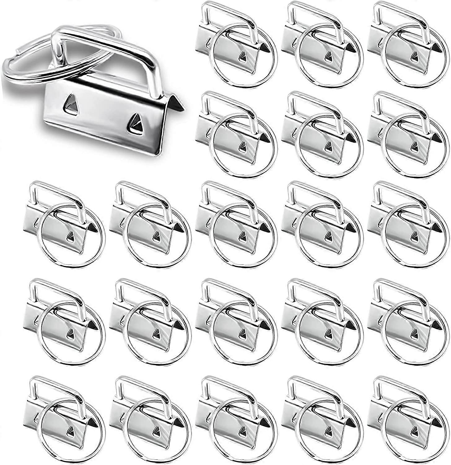New,suitable 40pcs Key Fob Hardware,Lanyard Blanks Clamp Clasp Pendants,Bracelet Hardware with Keychain