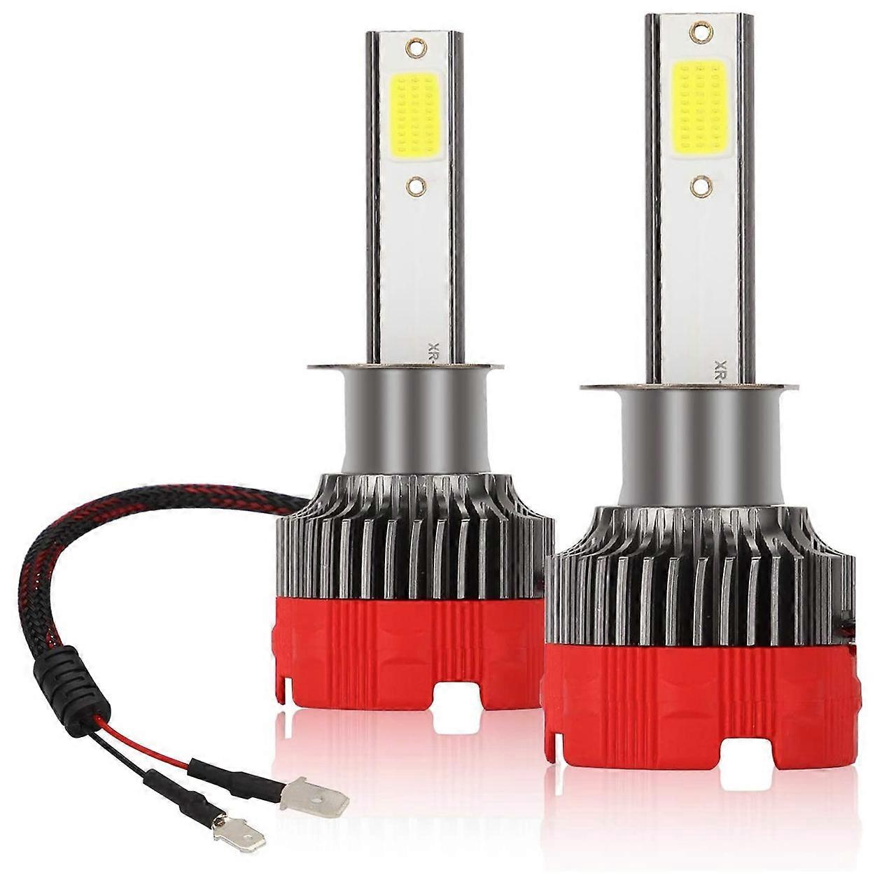 H1 LED Headlight Bulbs 6000K High Beam Low Beam 55W 8000K Lumens Fog Lamp Bright Waterproof DOB Kit