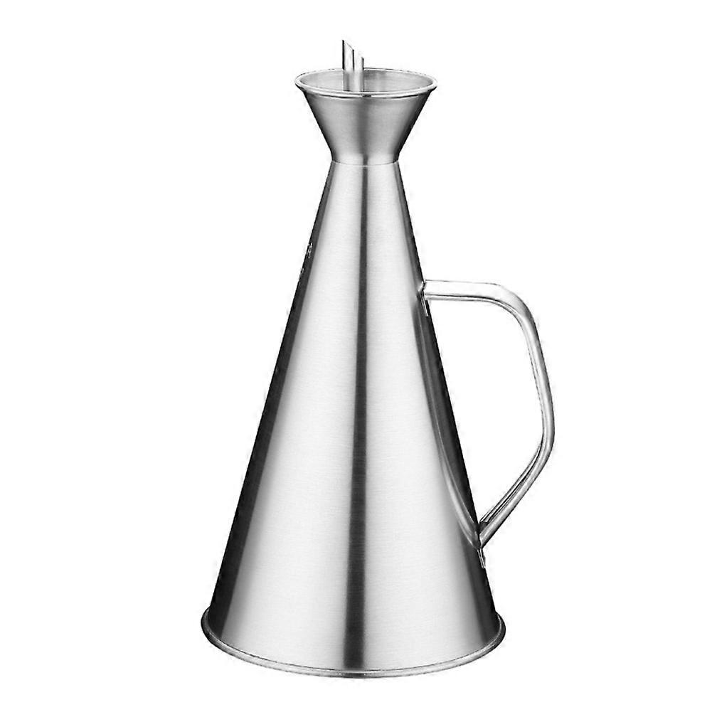 Fenteer Leak-Proof Stainless Steel Oil Dispenser Bottle – 0.6L For Olive Oil, Vinegar & Sauce
