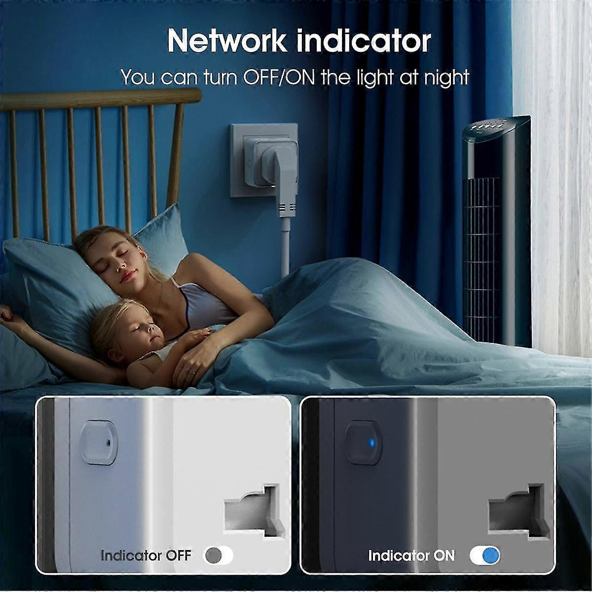 WiFi Smart Socket Universal Plug APP Controls Voice Timing 2.4G Wireless Plug Switch US Plug