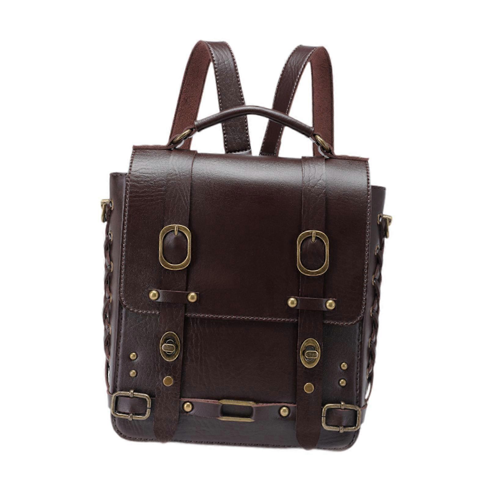 Femmes PU Cuir Sac À Dos Rétro Design Casual Daypack Sac à dos Femmes Sac à main