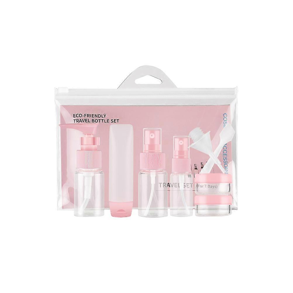 PET Travel Toiletry Bottles Set Cream Jars Portable Refillable Travel Containers Squeezable Travel Sprayer Sets for Shampoo Lotion Face Cream Toner(P